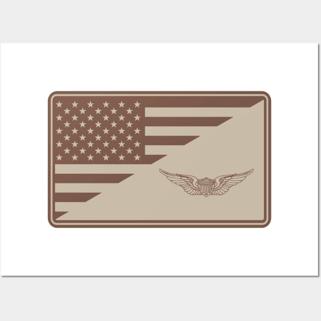 Army Aviation Wings Patch (desert subdued) Wall Art by TCP